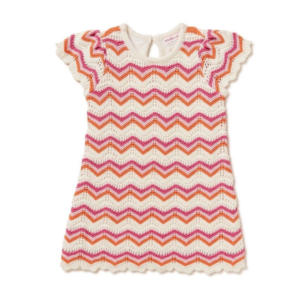 Design History Toddler Girls dress Crochet Dress Size 5t chevron cute dress gift